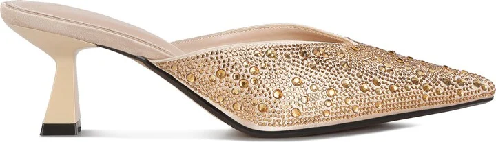 Aldora Rhinestone Kitten Heel Mule - Image 5