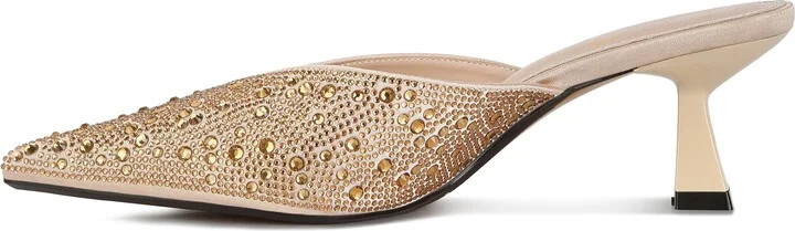 Aldora Rhinestone Kitten Heel Mule - Image 9