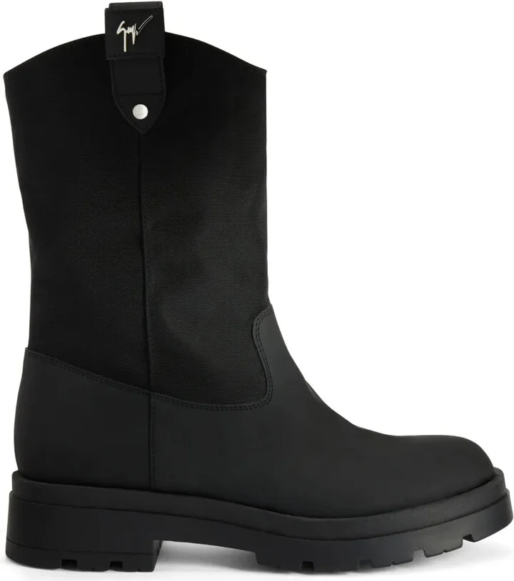 Aldrien logo-plaque boots