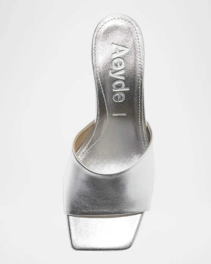 Ale Metallic Mule Sandals - Image 3