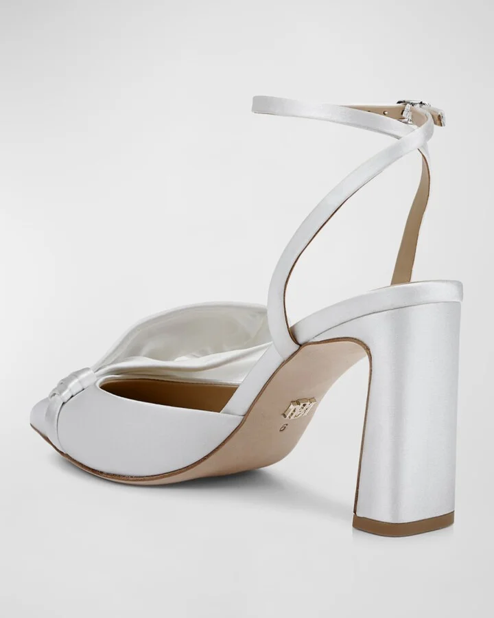 Alease Silk Bow Ankle-Strap Pumps - Image 2