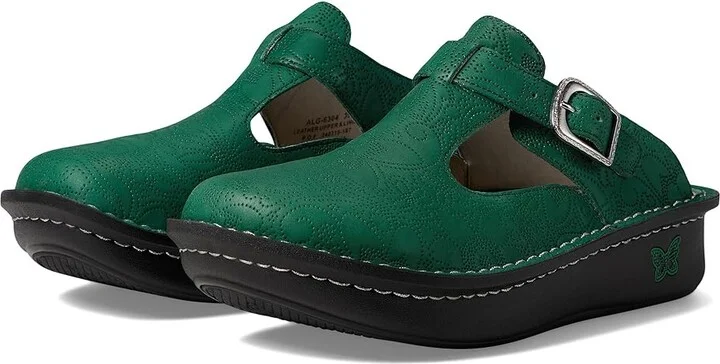 Alegria Classic Women's Clog Shoes La Dee Dottie Emerald : EU 37 (US Women's 7-7.5) Regular, Leather
