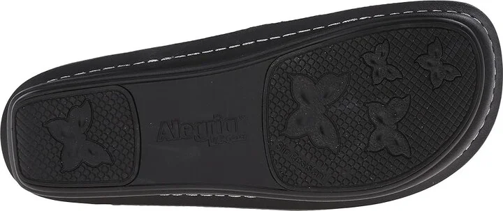 Alegria Debra Professional Women's Slip on Shoes Black Emboss Rose Leather : EU 35 (US Women's 5-5.5) Wide - Image 4