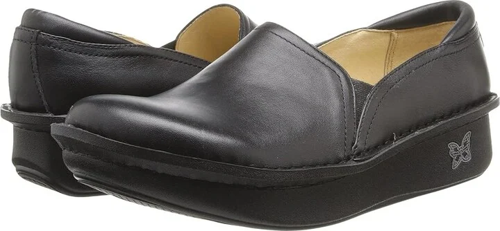Alegria Debra Professional Women's Slip on Shoes Black Leather : EU 35 (US Women's 5-5.5) Wide