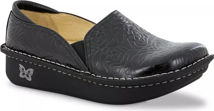 Black Floral Embossed