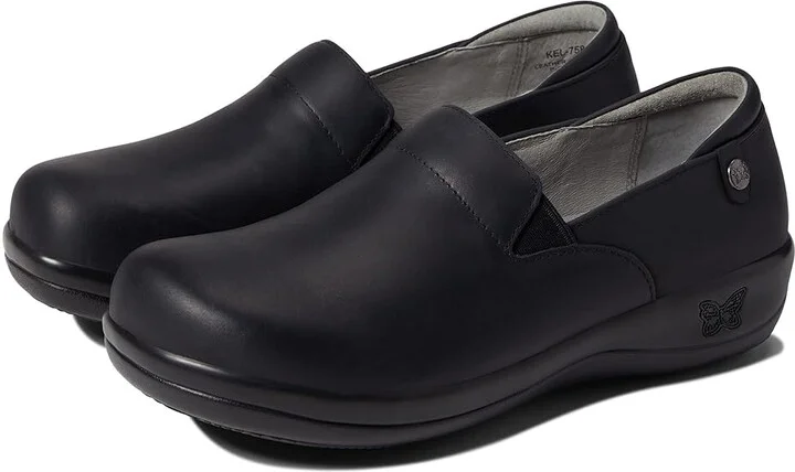 Alegria Keli Women's Slip on Shoes Oiled Black : EU 35 (US Women's 5-5.5) Regular, Leather
