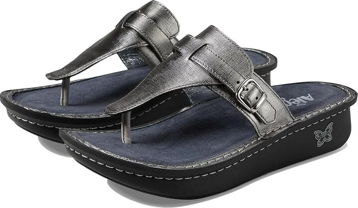 Alegria Kennedi Women's Sandals Twinkle Pewter : EU 36 (US Women's 6-6.5) Regular, Leather