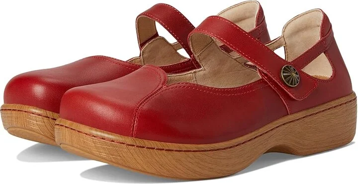 Alegria Onika Women's Flat Shoes Big Red : EU 37 (US Women's 7-7.5) Regular, Leather