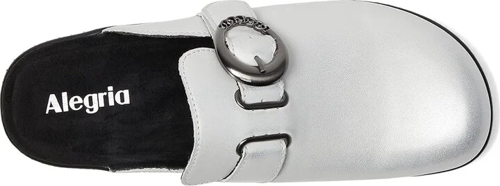 Alegria Osmosis Women's Clog Shoes Silver White : EU 37 (US Women's 7-7.5) Regular, Leather - Image 2