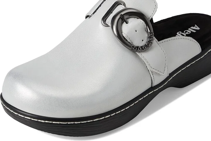 Alegria Osmosis Women's Clog Shoes Silver White : EU 37 (US Women's 7-7.5) Regular, Leather - Image 7