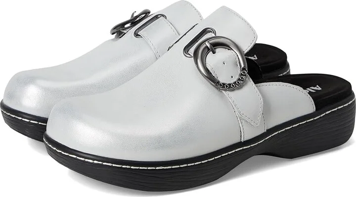 Alegria Osmosis Women's Clog Shoes Silver White : EU 37 (US Women's 7-7.5) Regular, Leather