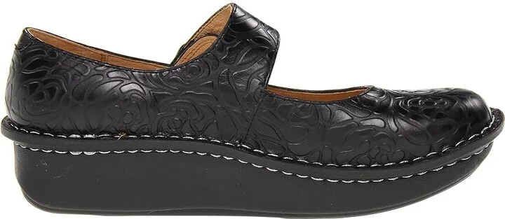 Alegria Paloma Women's Maryjane Shoes Black Embossed Rose : EU 36 (US Women's 6-6.5) Regular, Leather - Image 8