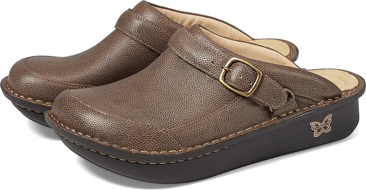 Alegria Seville Women's Clog Shoes Don't Stress Brown : EU 36 (US Women's 6-6.5) Regular, Suede