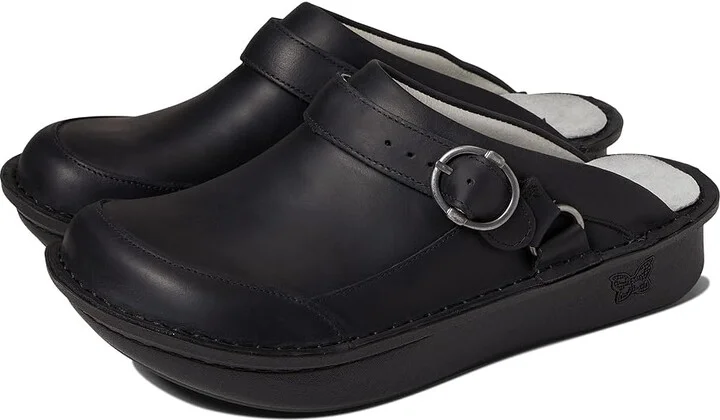 Alegria Seville Women's Clog Shoes Oiled Black : EU 37 (US Women's 7-7.5) Regular, Suede