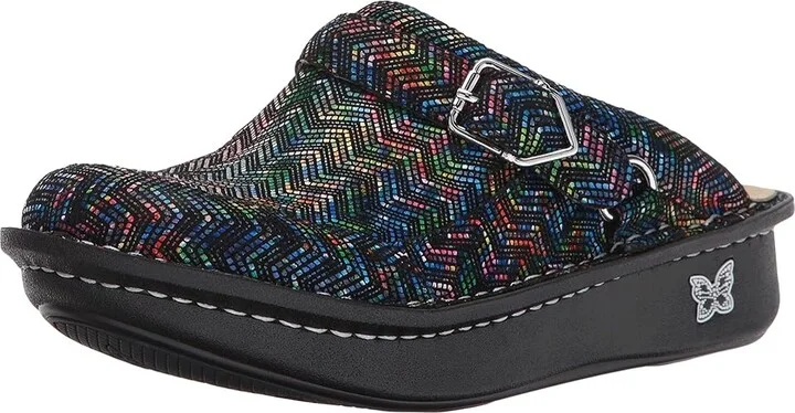 Alegria Seville Women's Clog Shoes Ric Rack Rainbow : EU 35 (US Women's 5-5.5) Regular, Suede - Image 2