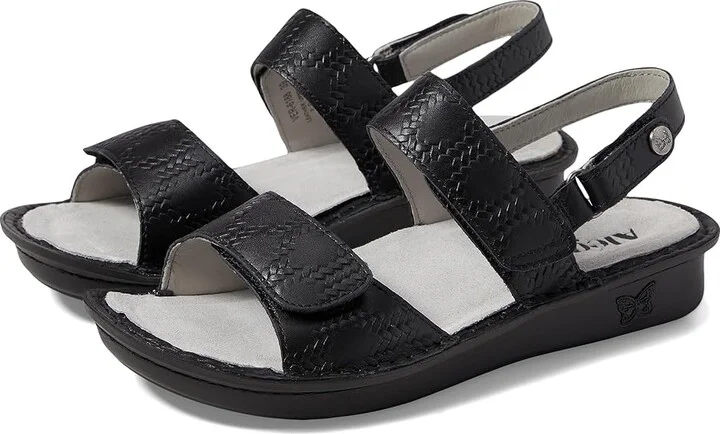 Alegria Verona Women's Sandals Basketry Black : EU 35 (US Women's 5-5.5) Regular, Leather