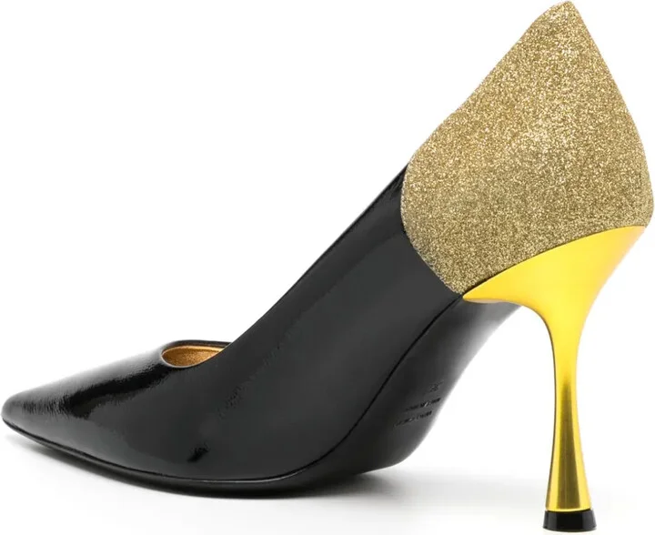 Alena Black/Gold High Heel Pumps 65mm - Image 3