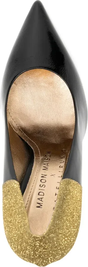 Alena Black/Gold High Heel Pumps 65mm - Image 4