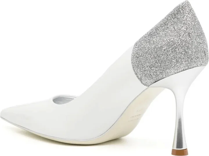 Alena White/Silver High Heel Pumps 65mm - Image 3