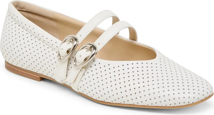 WHITE PERFORATED LEATHER