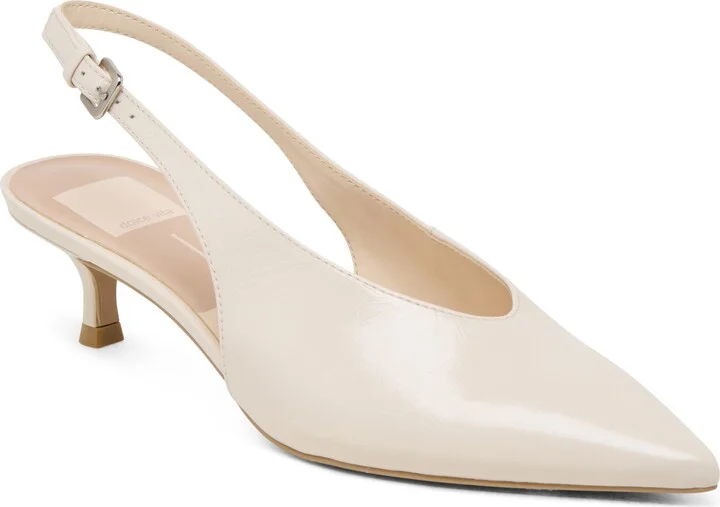 Alenna Slingback Pointed Toe Kitten Heel Pump