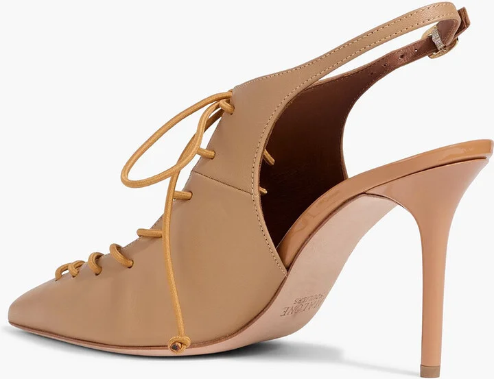 Alessandra 85 lace-up leather slingback pumps - Image 3