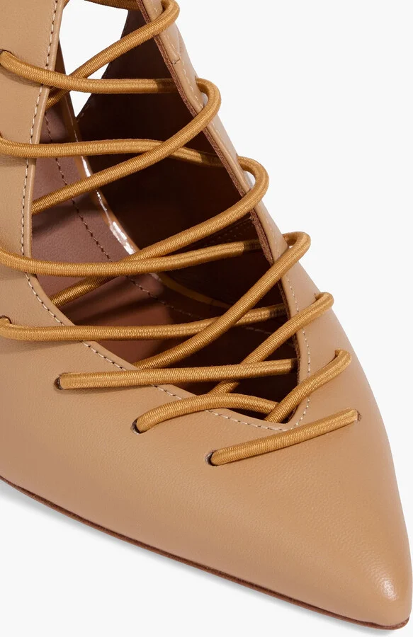 Alessandra 85 lace-up leather slingback pumps - Image 4