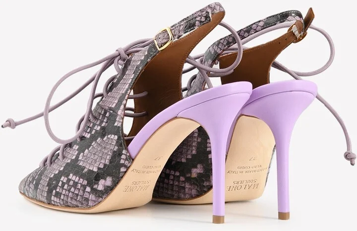 Alessandra 85 Slingback Pumps in Elaphe Leather - Image 2