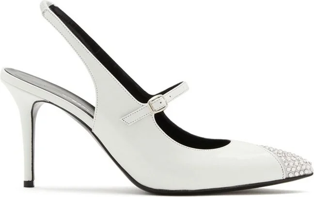 Alessandra Rich Embellished Slingback Pumps