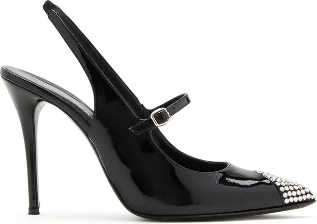 Alessandra Rich Embellished Slingback Pumps