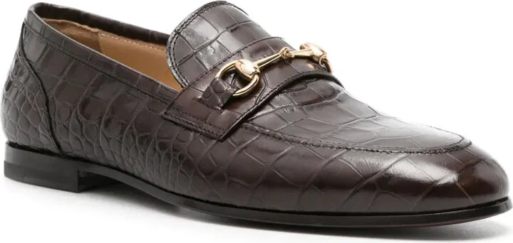 Alessandro embossed-crocodile loafers - Image 2