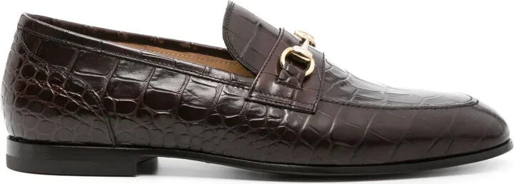 Alessandro embossed-crocodile loafers