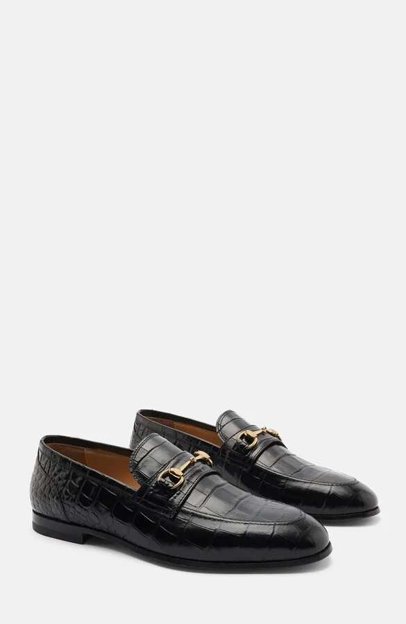 Black - Croco-Printed Calf