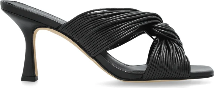 Alessia Heeled Mules, , - Black