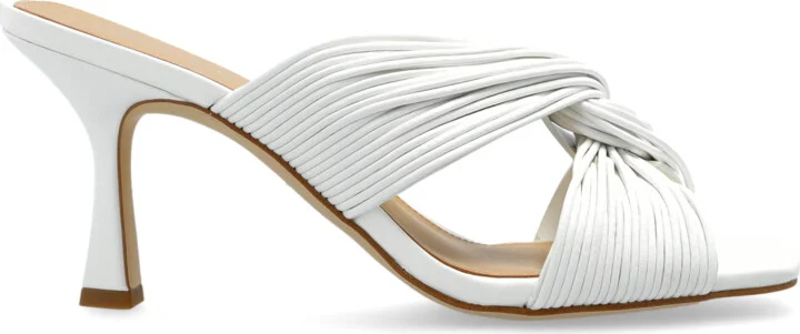 Alessia Heeled Mules, , - White