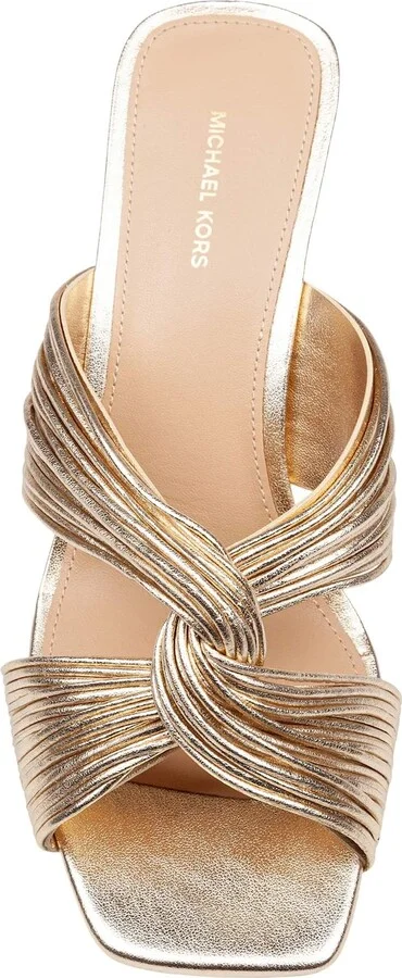 Alessia Mule In Metallic Leather Color Gold - Image 2