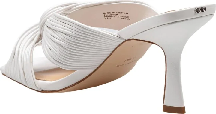 Alessia Mule In White Leather - Image 3