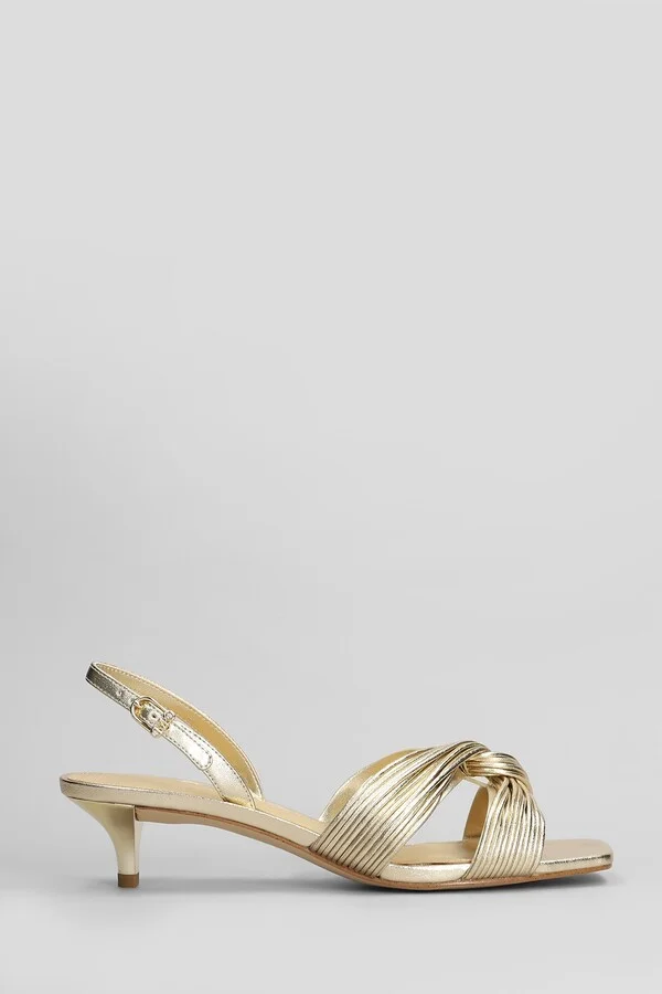 Alessia Sandals In Gold Leather