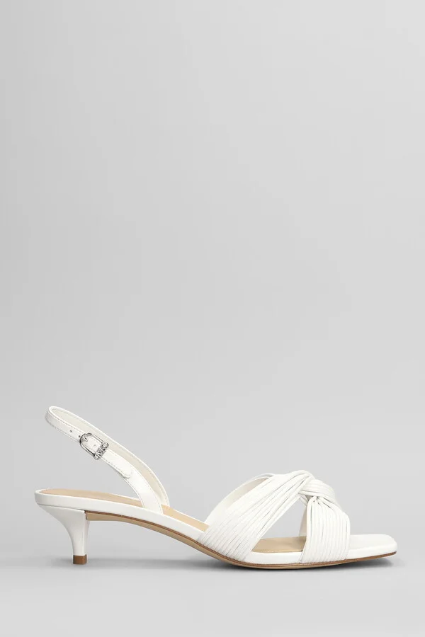 Alessia Sandals In White Leather