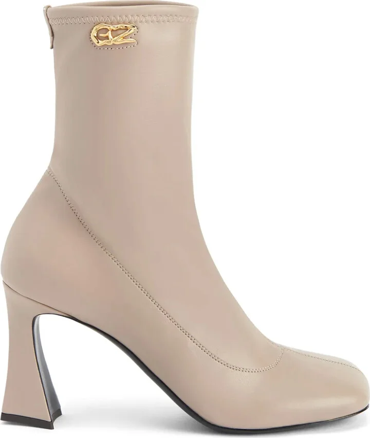 Alethaa 85mm logo-plaque ankle boots