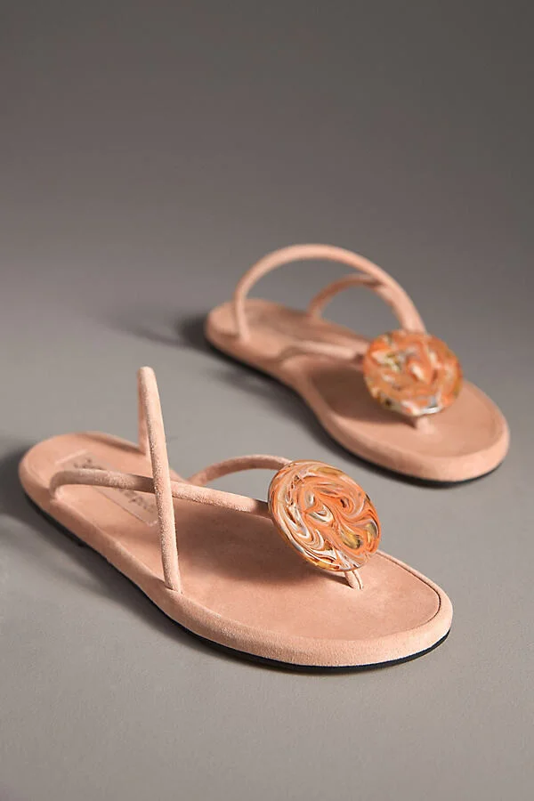 Alette Suede Strappy Thong Sandals - Image 2