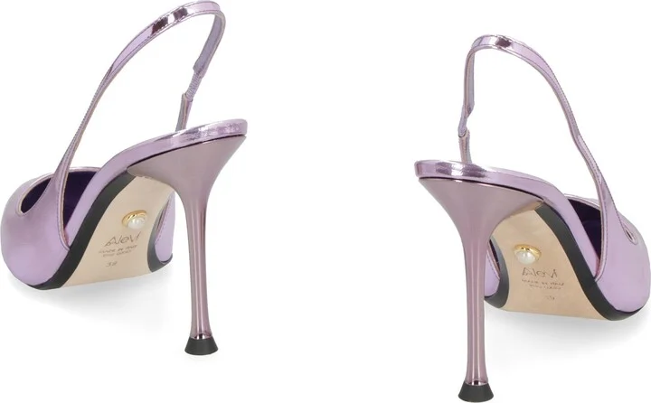 Alevì Milano Sally Leather Slingback Pumps - Image 4