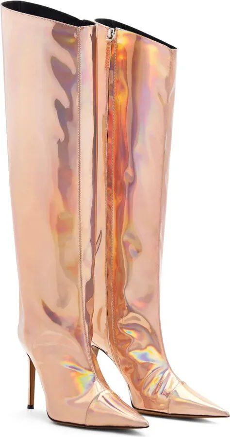 Alex 105mm metallic-finish boots - Image 2