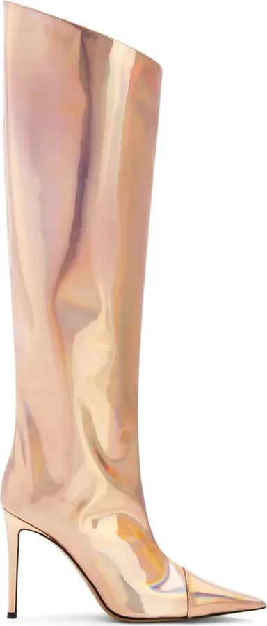Alex 105mm metallic-finish boots