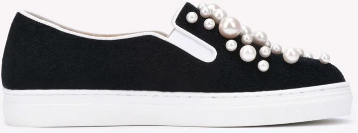 Alex Pearl Embellished Sneakers