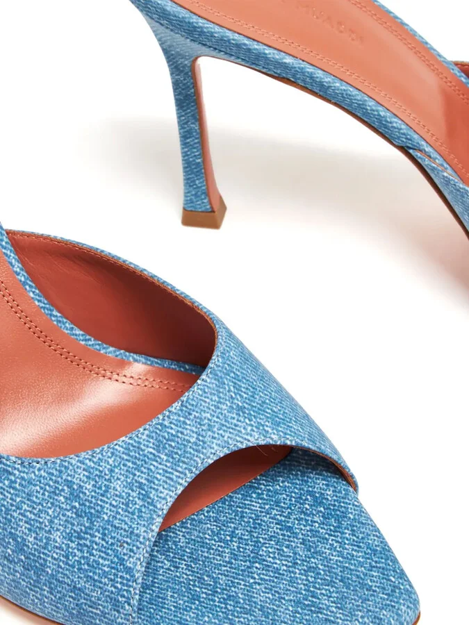 Alexa 90mm leather denim sandals - Image 2