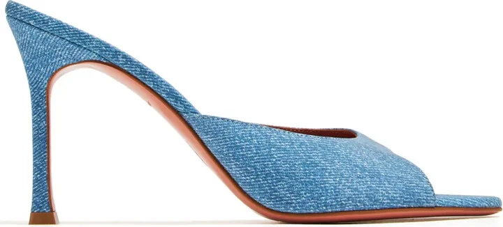 Alexa 90mm leather denim sandals