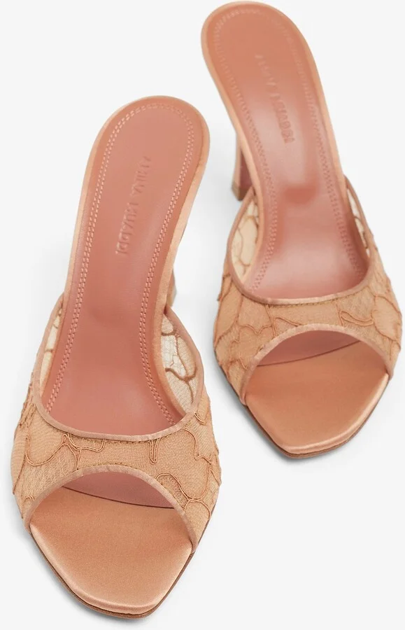Alexa 95 beige lace mules - Image 4