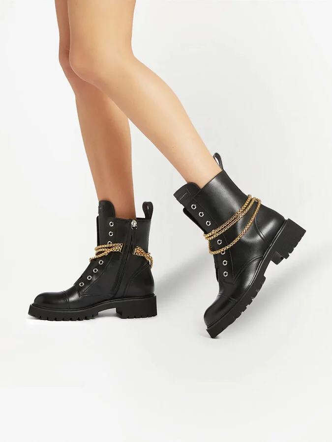 Alexa chain-detail boots - Image 5