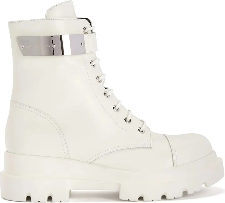Alexa leather combat boots